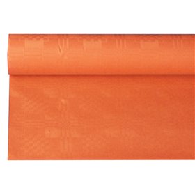 Tablecloth Paper Roll Nectarine With Damask Print 6 x 1.2 meters -Horecavoordeel.com-