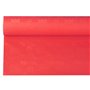 Tafelkleed Papier Rol Rood Met Damastprint 6 x 1,2 meter -horecavoordeel.com-