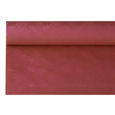 Tablecloth Paper Roll Bordeaux With Damask Print 6 x 1.2 meters -Horecavoordeel.com-