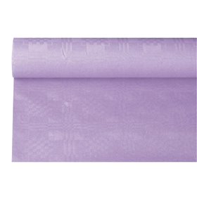 Tafelkleed Papier Rol Paars Met Damastprint 6 x 1,2 meter -horecavoordeel.com-