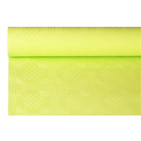 Tablecloth Paper Roll Lime Green With Damask Print 6 x 1.2 meters -Horecavoordeel.com-