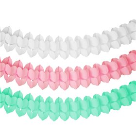 Slinger Papier "Pastel" Kleuren Assortiment Ø 160mm x 3,65 meter -horecavoordeel.com-