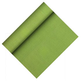 Table Runner Olive Green Non Woven "Textile Character" "Soft Selection Plus" 24m x 400mm -Horecavoordeel.com-