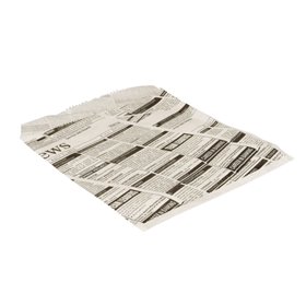 Hamburger Bags "Newsprint" Pergament Paper Greaseproof 160 x 180mm -Horecavoordeel.com-