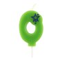 Number Candles Numeral "0" Green Small 68mm -Horecavoordeel.com-