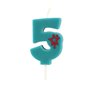 Number Candles Digit "5" Blue Small Digit 68mm -Horecavoordeel.com-