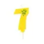 Number Candles Numeral "7" Yellow Small 68mm -Horecavoordeel.com-