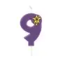 Number Candles Numeral "9" Purple Small 68mm -Horecavoordeel.com-