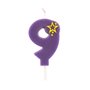 Number Candles Numeral "9" Purple Small 68mm -Horecavoordeel.com-