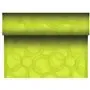 Tafelloper Lime "Bubbles" "Textielkarakter" Van Pulp Viscose En Tissue Mix "ROYAL Collection" 24m x 400mm -horecavoordeel.com-