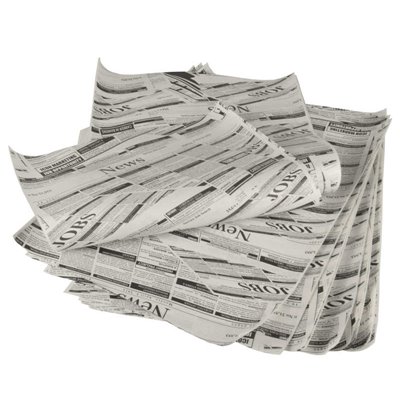 Inpakpapier "Newsprint" Pergament Papier Vetvrij 350 x 250mm -horecavoordeel.com-