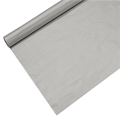 Tafelkleed Papier Zilver Met Beschermingslaag 6 x 1,2 meter -horecavoordeel.com-