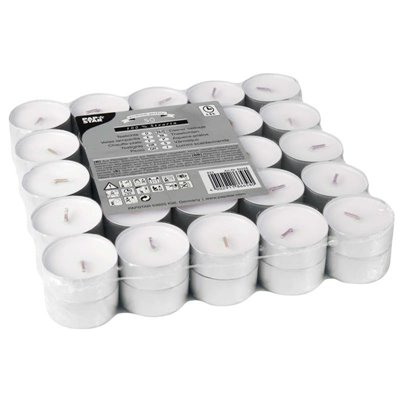 Tealights White 100% Stearin Ø 37 x 22mm -Horecavoordeel.com-