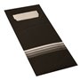 Cutlery Bags Black White "Stripes" 200 x 85mm Including 2-Layer Colored Napkin 330 x 330mm -Horecavoordeel.com-