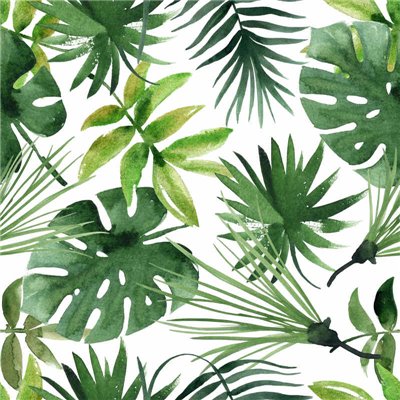 Napkins 3-Layer "Monstera" 1/4 fold 330 x 330mm -Horecavoordeel.com-