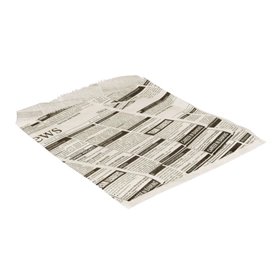 Hamburger Bags "Newsprint" Pergament Paper Greaseproof 160 x 180mm -Horecavoordeel.com-