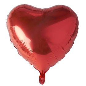 Foil Balloon Number Red "Heart" Large Ø 450mm -Horecavoordeel.com-