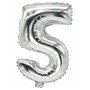 Foil Balloon Silver Number "5" 350 x 200mm -Horecavoordeel.com-