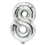 Foil Balloon Silver Number "8" 350 x 200mm -Horecavoordeel.com-