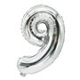 Foil Balloon Silver Number "9" 350 x 200mm -Horecavoordeel.com-