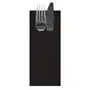 Servetten Zwart Met Bestekzakje Airlaid 1/8 vouw 400 x 330mm -horecavoordeel.com-