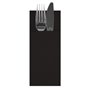 Napkins Black With Cutlery Bag Airlaid 1/8 fold 400 x 330mm -Horecavoordeel.com-