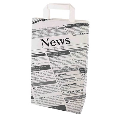 Carrier Bags Paper "Newsprint" 360 x 220 x 100mm -Horecavoordeel.com-