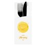 Cutlery Bags White "Good Morning" 200 x 85mm Including 2-Layer White Napkin 330 x 330mm -Horecavoordeel.com-