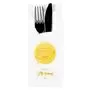 Cutlery Bags White "Good Morning" 200 x 85mm Including 2-Layer White Napkin 330 x 330mm -Horecavoordeel.com-