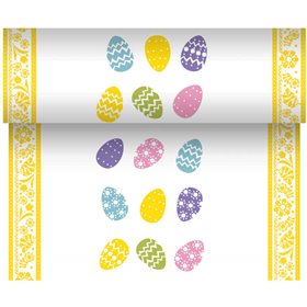 Table runner Airlaid "Coloured Eggs" 24m x 400mm -Horecavoordeel.com-