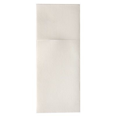 Napkins White With Cutlery Bag Airlaid 1/8 fold 400 x 480mm -Horecavoordeel.com-