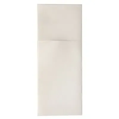 Napkins White With Cutlery Bag Airlaid 1/8 fold 400 x 480mm -Horecavoordeel.com-