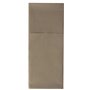 Servetten Taupe "Premium" Met Bestekzakje Airlaid 1/8 vouw 400 x 480mm -horecavoordeel.com-