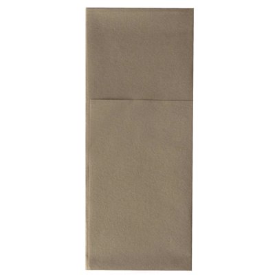 Napkins Taupe "Premium" With Cutlery Bag Airlaid 1/8 fold 400 x 480mm -Horecavoordeel.com-