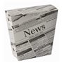 Friet Cones Met Vaste Deksel "Newsprint" Kraft Karton 1200cc 43 x 145 x 110mm -horecavoordeel.com-