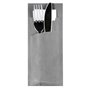 Cutlery Bags Gray 200 x 85mm Including 2-Layer White Napkin 330 x 330mm -Horecavoordeel.com-