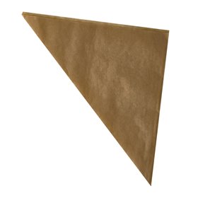 Cone Bags Brown Pergament Paper Greaseproof 270 x 190 x 190mm (Filling capacity 125 Grams) -Horecavoordeel.com-