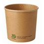 Soup Cups Cardboard 760cc Brown "Pure" "100% Fair" Round Ø 115 x 110mm -Horecavoordeel.com-