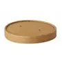 Lid Soup Cup Cardboard Brown "Pure" "100% Fair" Round Ø 115 x 16mm -Horecavoordeel.com-