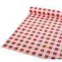 Tafelkleed Plastic Rood "Karo" 50m x 800mm (Klein-verpakking) -horecavoordeel.com-