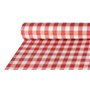 Tablecloth Paper Roll Red "Vichy Karo" With Damask Print 50 x 1 meter (Small package) -Horecavoordeel.com-