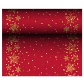 Table runner Airlaid "Christmas Shine" 24m x 400mm -Horecavoordeel.com-