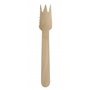 Pastry Snack Fork With Cutting Edge Wood "Pure" 140mm -Horecavoordeel.com-