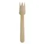 Pastry Snack Fork With Cutting Edge Wood "Pure" 140mm -Horecavoordeel.com-