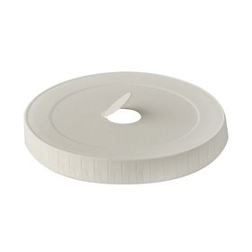 Deksels voor Drinkbekers Karton "Pure" Rond Wit Ø 80mm wit -horecavoordeel.com-