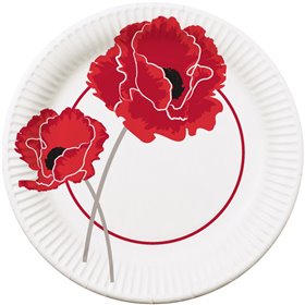 Plates Cardboard Round "Poppy" Ø 230mm -Horecavoordeel.com-