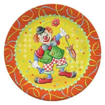 Borden Karton Rond "Clown" Ø 230mm -horecavoordeel.com-