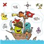 Servetten "Pirate Crew" 3-Laags 1/4 vouw 330 x 330mm -horecavoordeel.com-