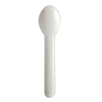 Coffee Spoons Paper "Pure" White 130mm -Horecavoordeel.com-