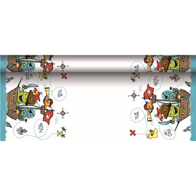 Tafelkleed Papier "Pirate Crew" Met Beschermingslaag 5 x 1,2 meter -horecavoordeel.com-